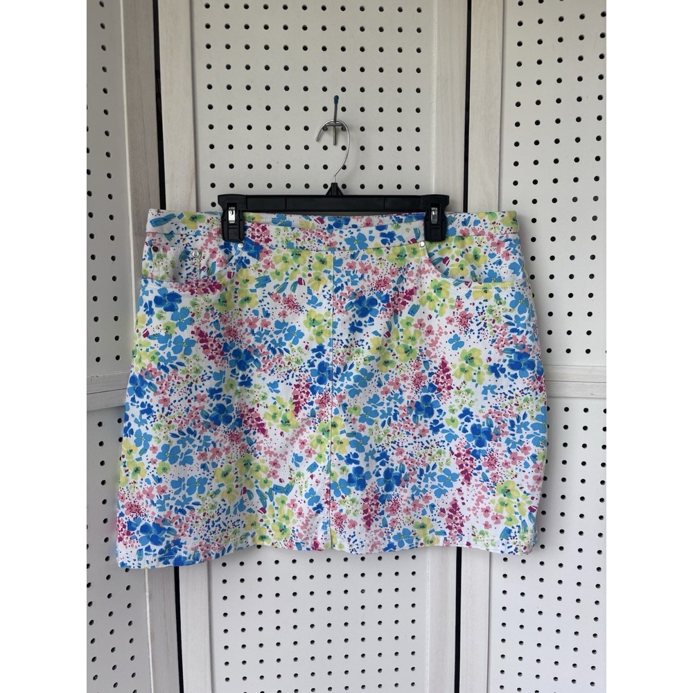 Hearts of Palm Women's Skort Sz 18 Colorful Cruise Wear Vacation Resort Stretch‎